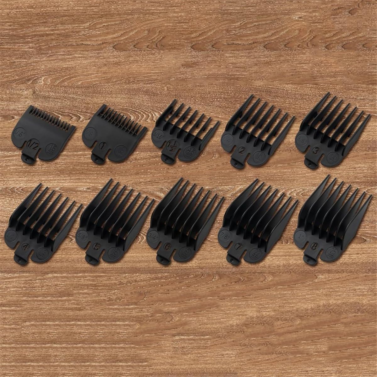 10-teiliges Clipper Guards-Set For Die Meisten, Kompatibel Mit Wahl, Kompatibel Mit Babyliss, FX870 Clipper Guides Ersatz – 1/16 Zoll Bis 1 Zoll