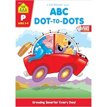 School Zone - ABC Dot-to-Dots Workbook - 32 Pages, Ages 3 to 5, Preschool, Kindergarten, Connect the Dots, Alphabet, Letter Puzzles, and More School Zone Get Ready!  Activity Book Series