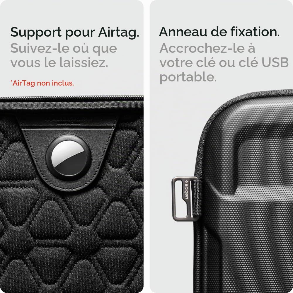Spigen Rugged Armor Pro Housse pour Ordinateur Portable Compatible avec MacBook 16 Pouces (M5 Pro/Max 2026, M5, M4, M3, M2, M1) et Ordinateurs Portables 16 Pouces - Noir
