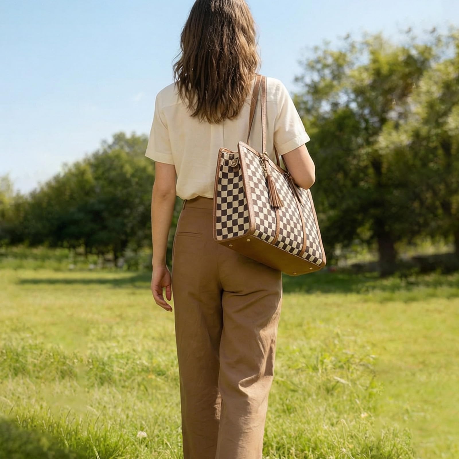Bolsos bandolera de polipiel para mujer, elegante bolso de hombro de PU suave, estilo retro con asa superior, gran capacidad, correa ajustable para viajes, compras, trabajo, social y diario