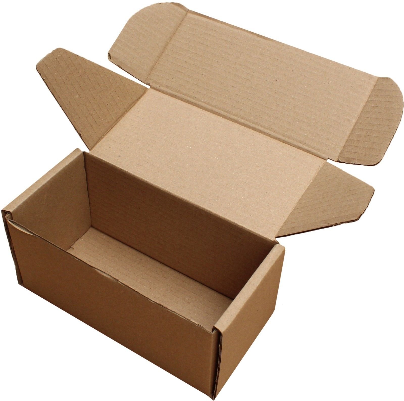 WHITE OR BROWN SHIPPING CARDBOARD BOXES POSTAL MAILING GIFT PACKET SMALL PARCEL (8" x 4" x 4", BROWN, 10) โ image 1