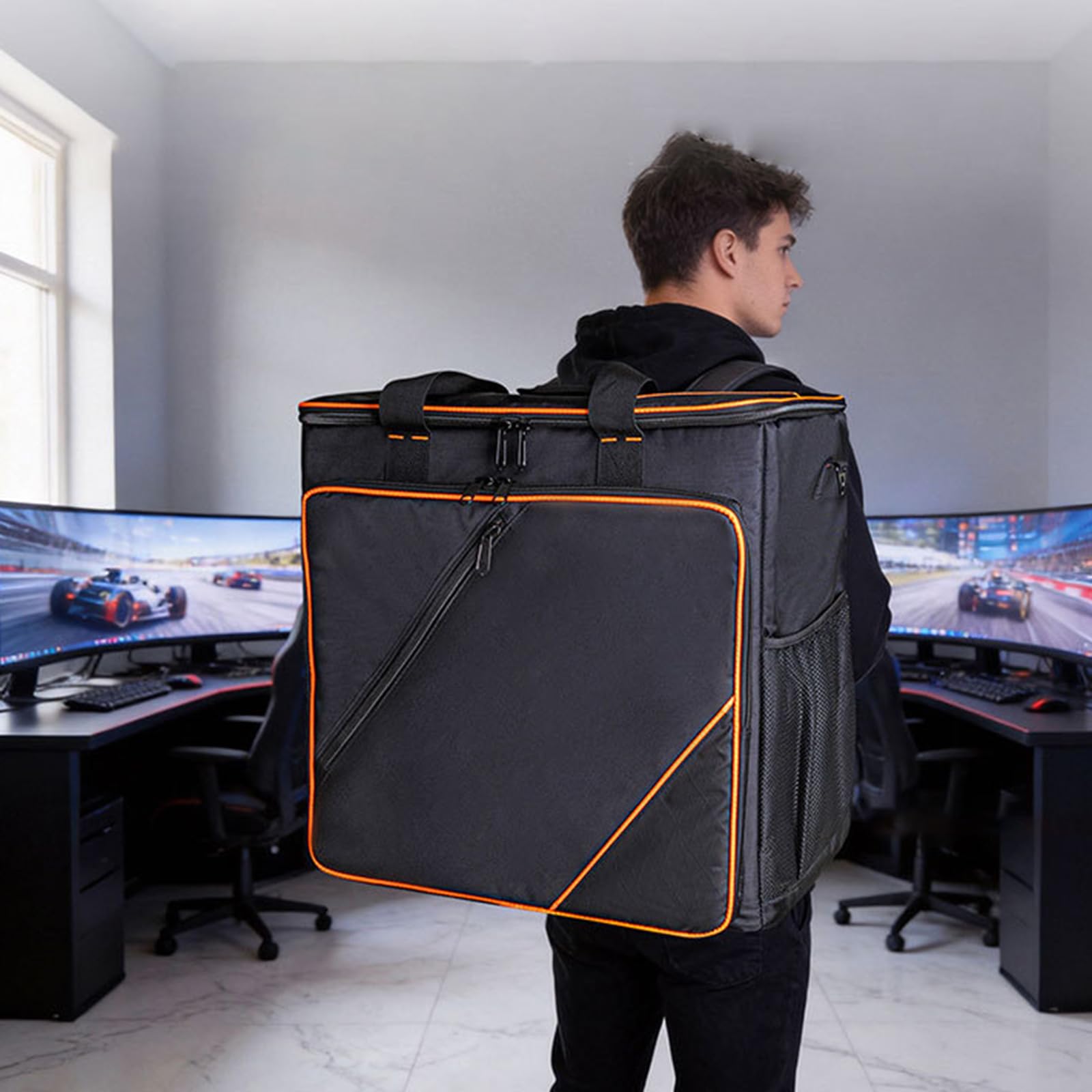 Custodia ergonomica per computer Host, per schermo, polvere, graffi, protezione con maniglia facile da trasportare, accessori, borsa per computer