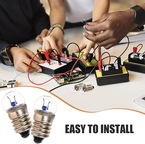 Miniatura 7 de OSALADI 10 piezas de mini bombillas LED paquete de batería de repuesto bombilla falsa tren E10 bombillas de linterna 2.5V 0.3A bombillas LED