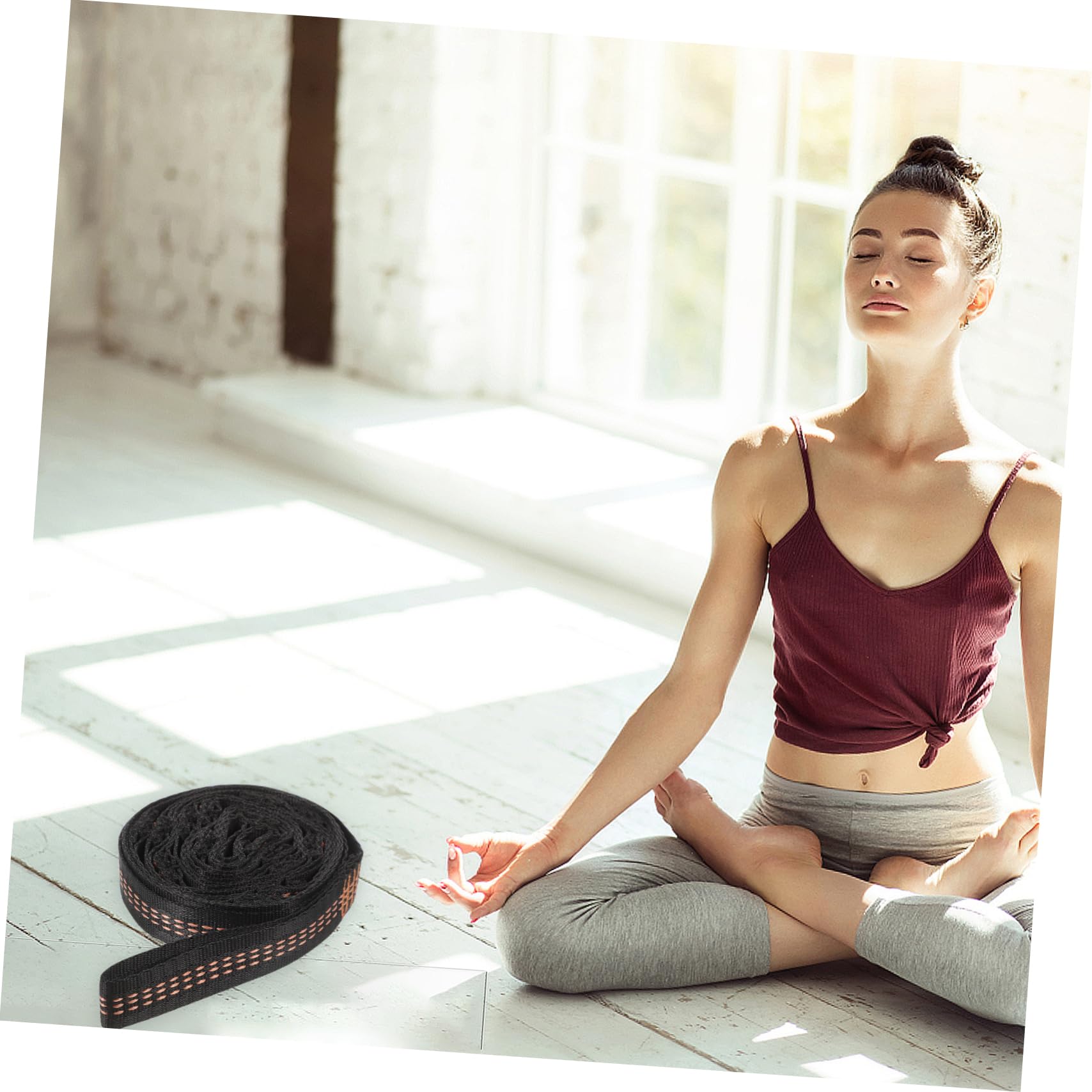 VICASKY Yoga Hammock Tree Strap Band Heavy Duty Sling for Outdoor Camping Aerial Yoga High Load Bearing Hammock Rope for Enthusiasts Durable Safe Grey Random Color