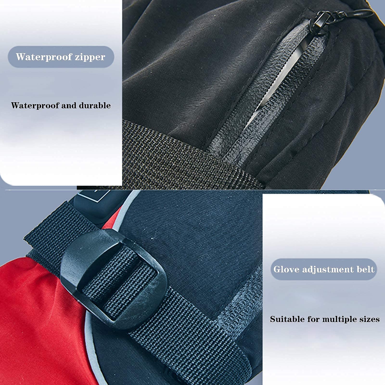 Guantes térmicos eléctricos con batería para Hombres, Mujeres, 3 configuraciones de calefacción, Guantes para Pantalla táctil, Impermeables, cálidos, de Invierno, Guantes térmicos