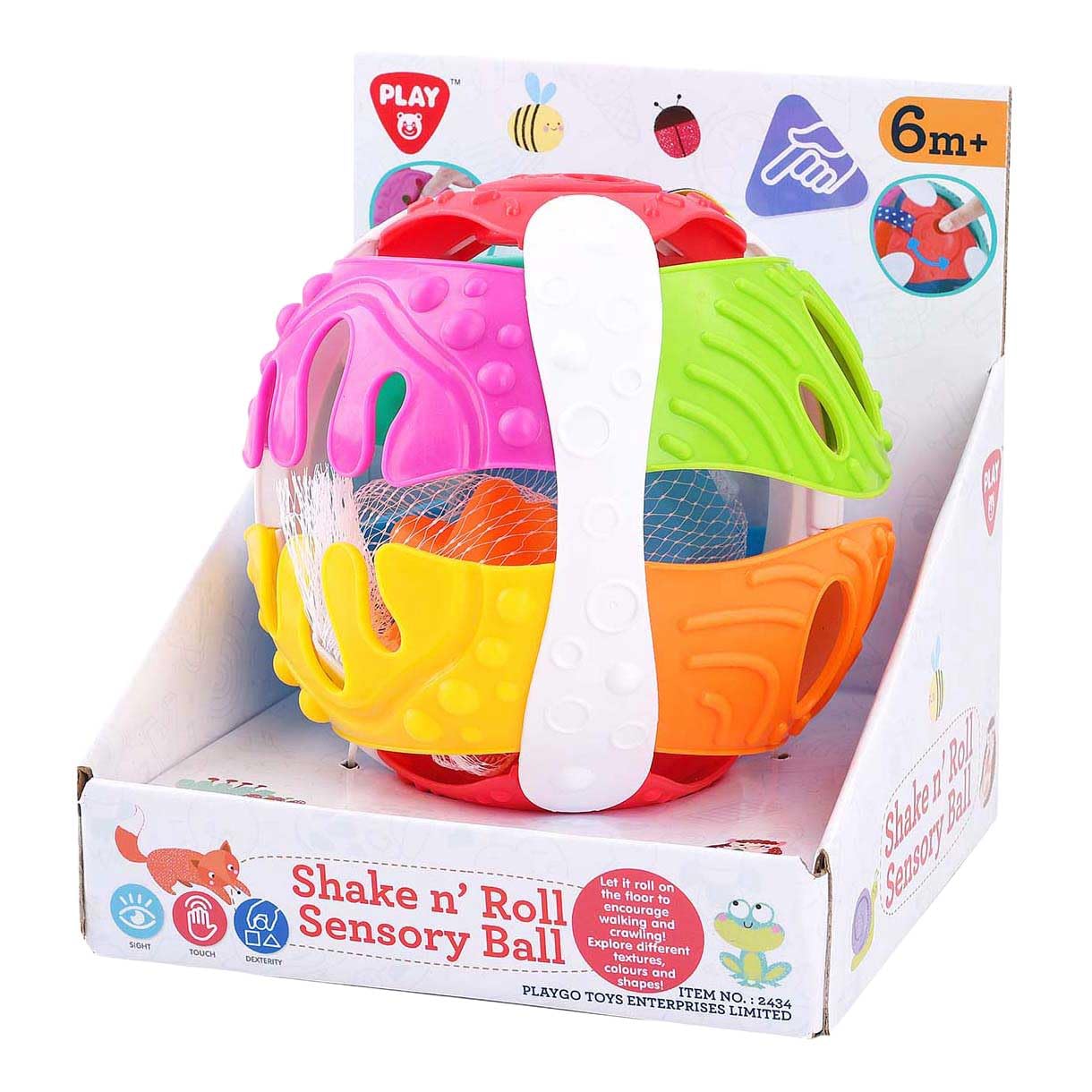 Playgo Pelota sensorial para bebé - juguete colorido para la motricidad