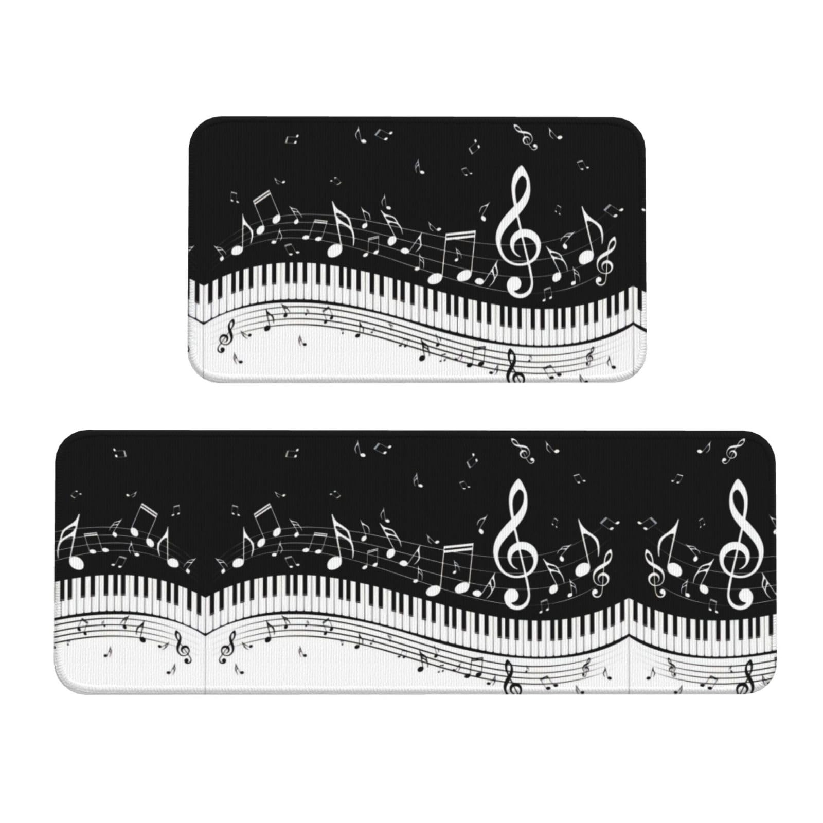 Alfombrillas de cocina con notas musicales, cómodas y antideslizantes para el fregadero de tu hogar