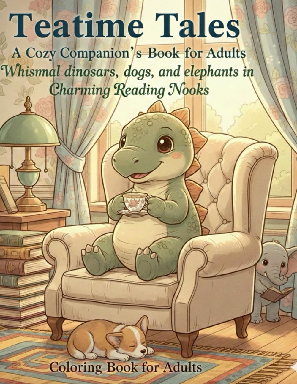 Teatime Tales: A Cozy Companion's Coloring Book for Adults