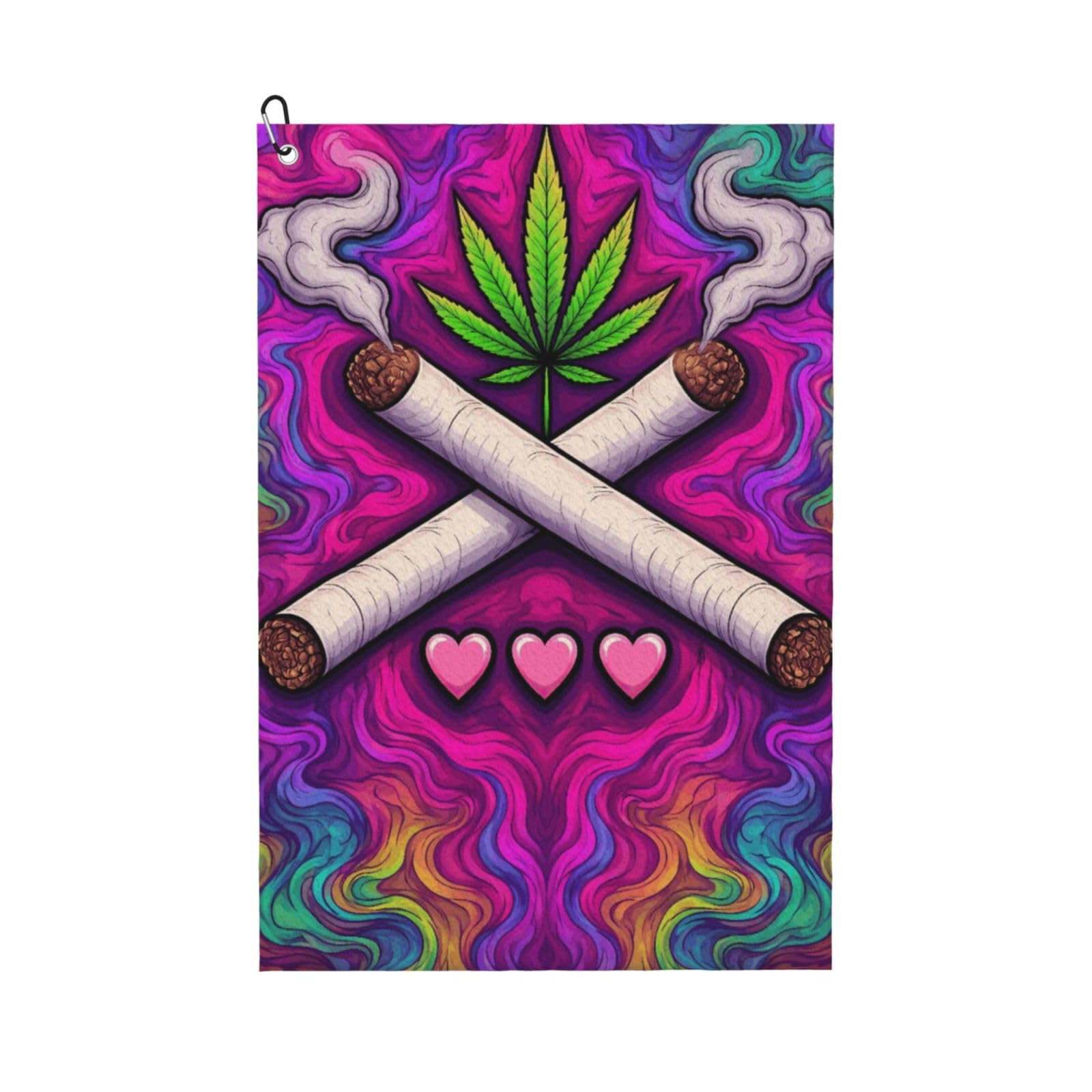 BSDFGSDD Trippy Love Weed Art Golf Towel 24 x 16 inches