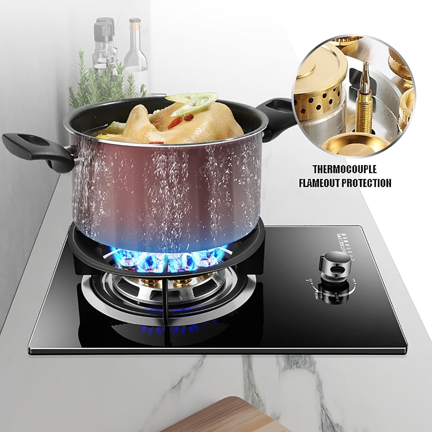 Burners Gas Hob gas hob 33CM Stove - Built-in Kitchen Cooking, For Warming, Boiling, Frying, Simmering [Energy Class A](B,NG)