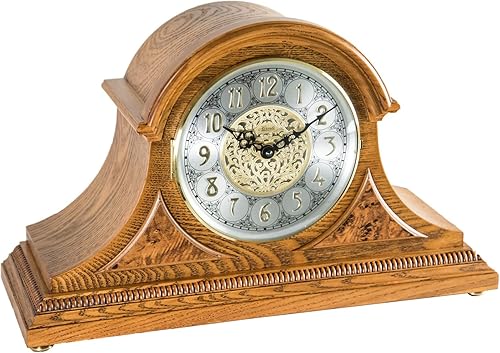 Hermle 21130i9q Amelia cuarzo reloj de mesa de roble, color roble claro
