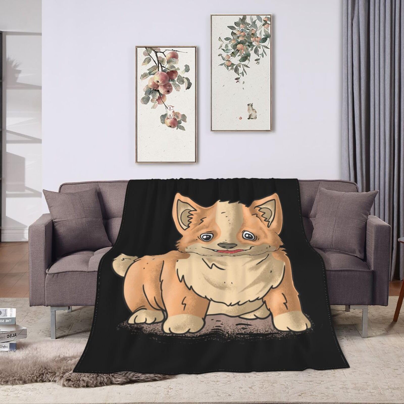 Rajahubri Dog Throw Blanket - Ultra Soft Flannel Fleece Blanket With Cute Dog Patterns, 60x80 Inches - View #10