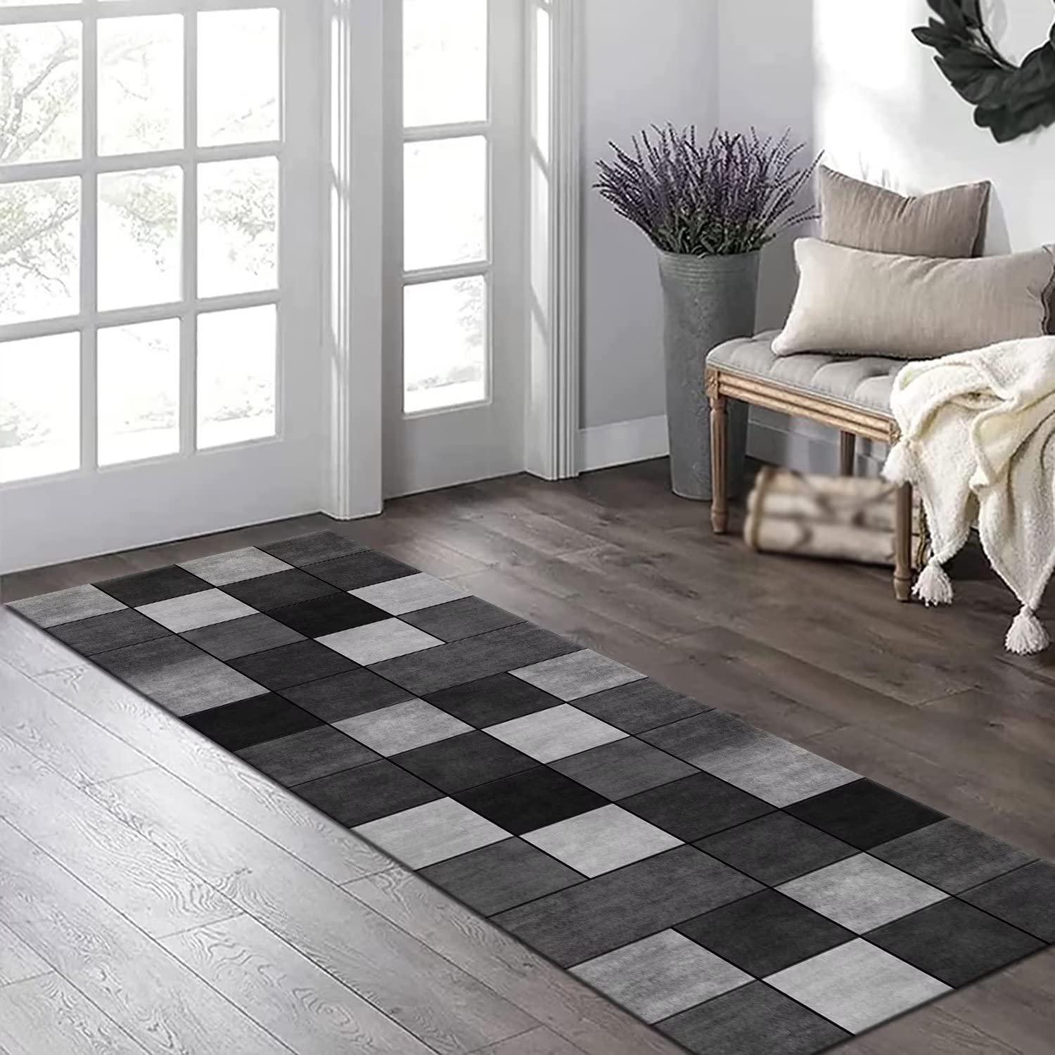 Tappeto Cucina Lavabile 50x120cm - Motivo Floreale, Antiscivolo, Per Corridoio E Soggiorno - Foto 13