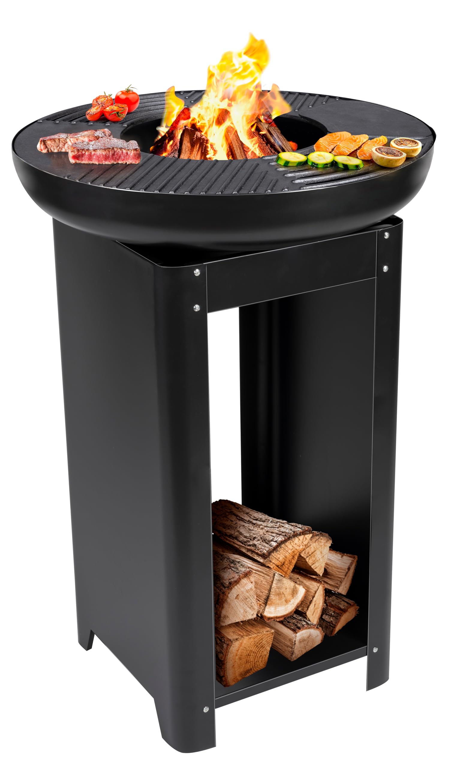BBQ Collection Brasero et Plancha - Barbecue Japonais 61 x 90 cm - Grille Barbecue Teppanyaki - Brasero Exterieur Jardin et Terrasse - Cuisine Exterieur - Métal