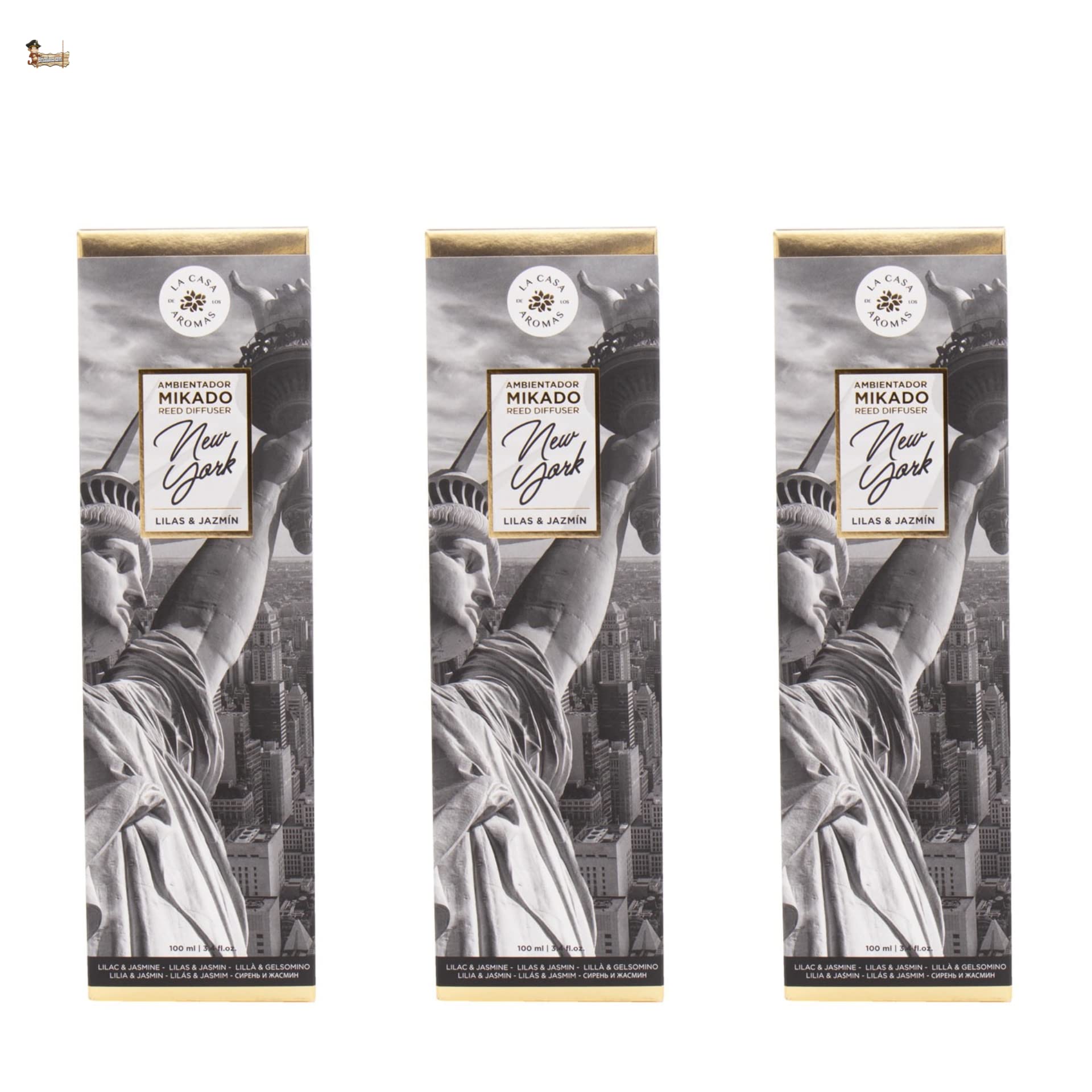 BricoLoco.com. Mikado Travel New York odświeżacz powietrza 100 ml. Bardziej wygodny i bezpieczny niż świece. Odświeżacz powietrza do domu, domu, pokoju. Drzewny zapach kwiatu (3)