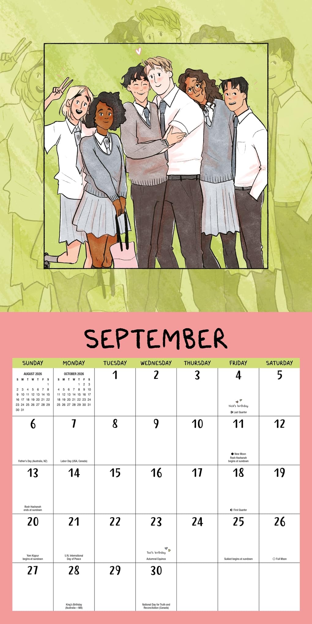 The Heartstopper 2026 Calendar : With art by Alice Oseman, and bonus poster!