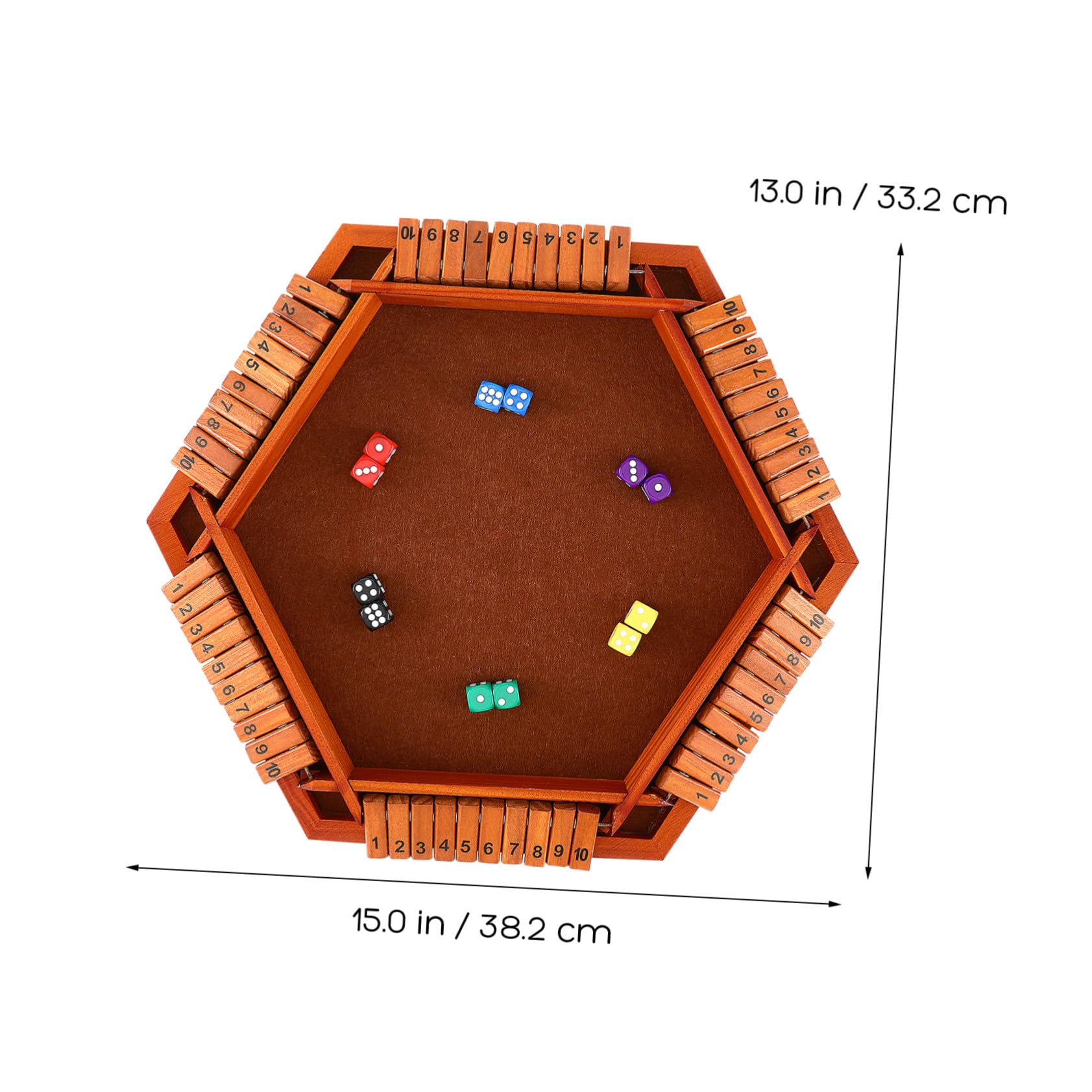 Shut The Box Gioco da Tavolo in Legno Marrone, Gioco Matematica