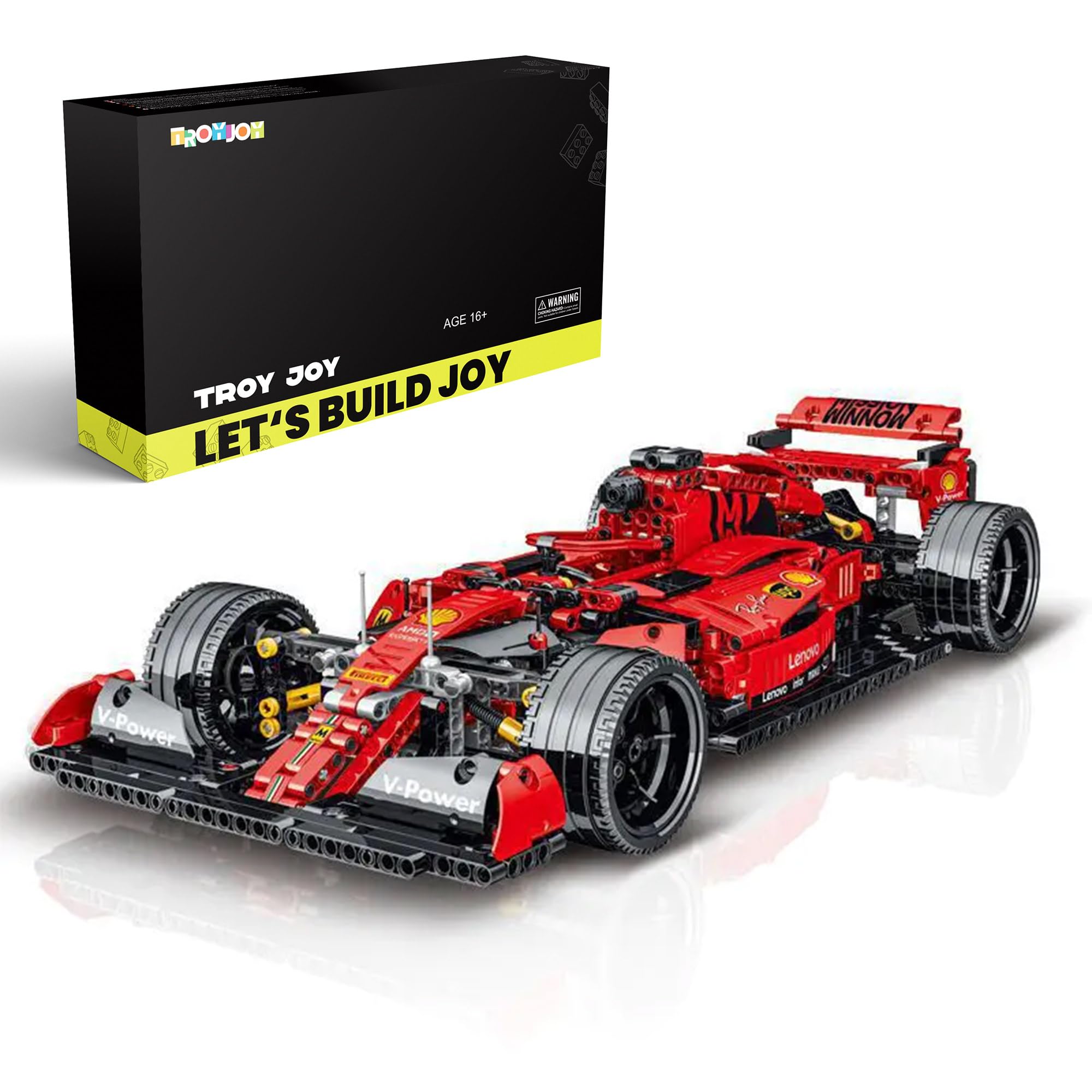 Troy joy Ferrari SF90 Sports Car Building Set - Race Car Model Toy, Racing Building Kit for Age 16+ Adults, 1200 Pcs