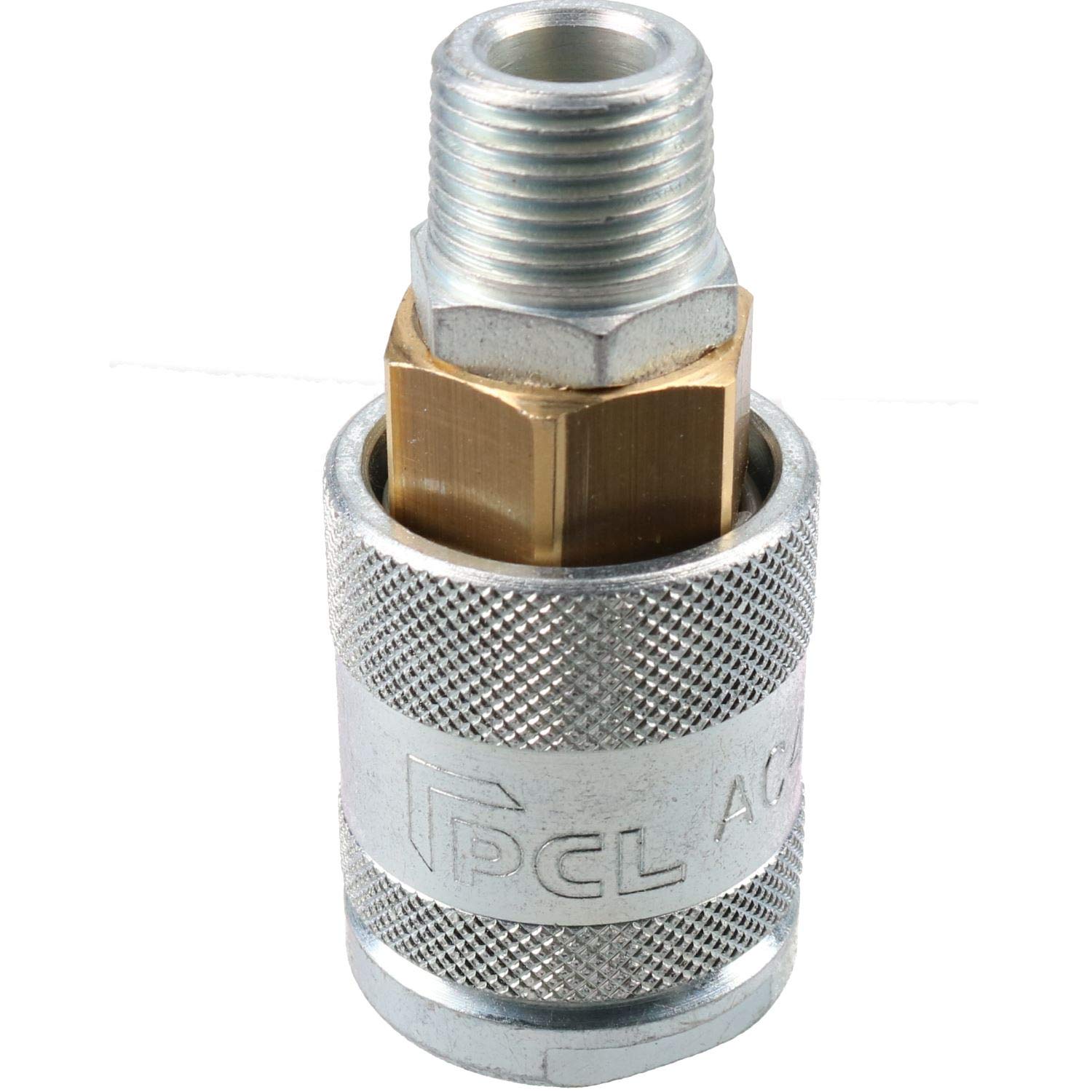 Acoplador hembra PCL serie 60 con rosca 3/8" BSP que elimina fugas en mangueras de aire