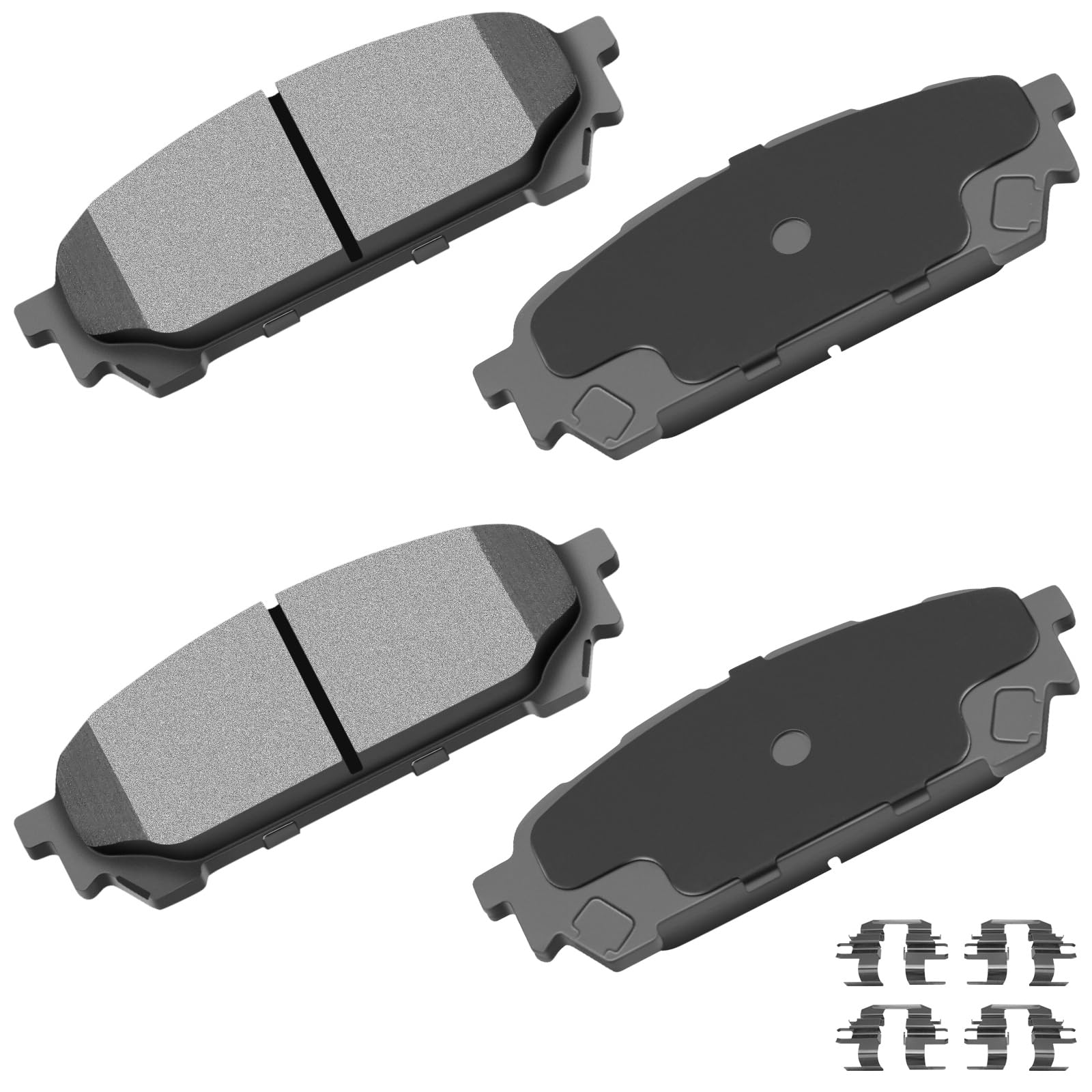 cciyu D1004 Rear Ceramic Brake Pads Kits 4pcs fit For 2005-2006 For Saab 9-2X,2004-2008 For Subaru Forester,2003-2007 For Subaru Impreza
