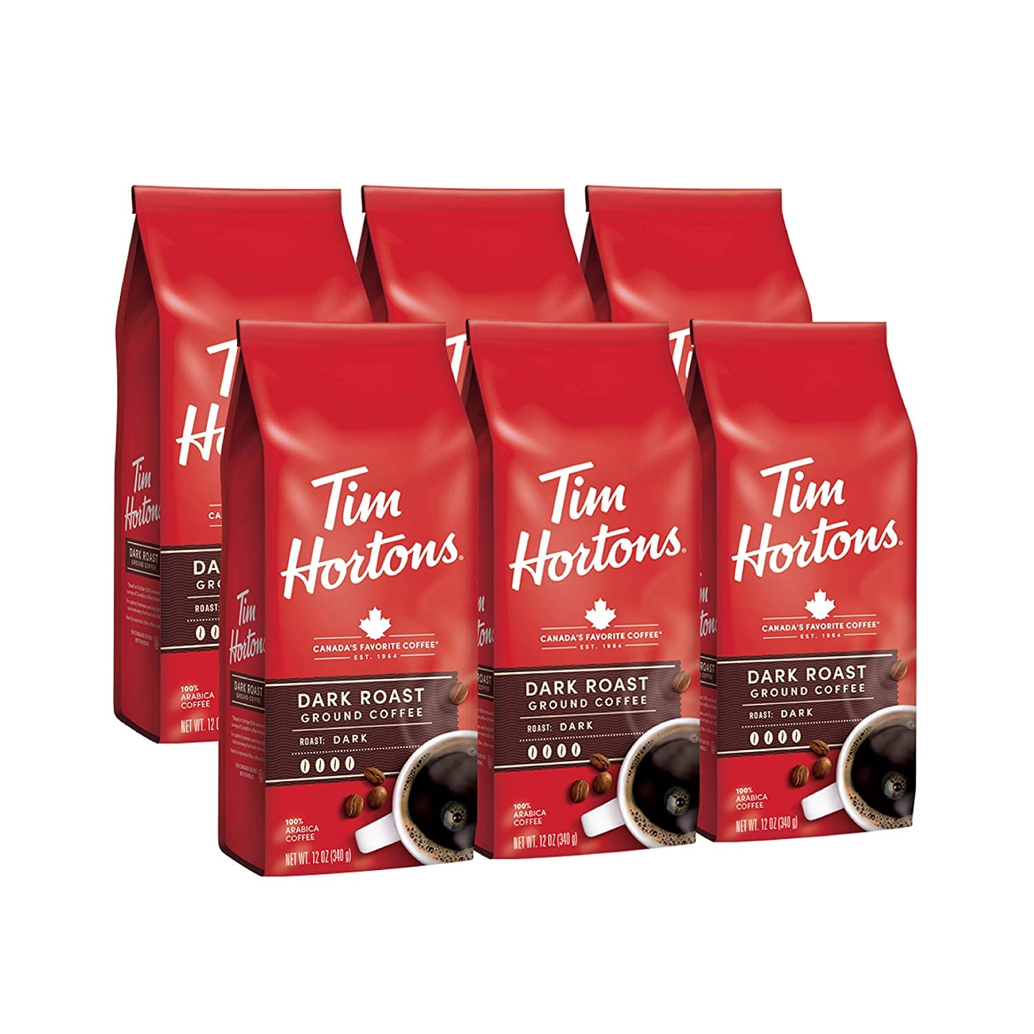 Buy Tim Hortons Dark Roast, Rich Ground Coffee, Perfectly Balanced