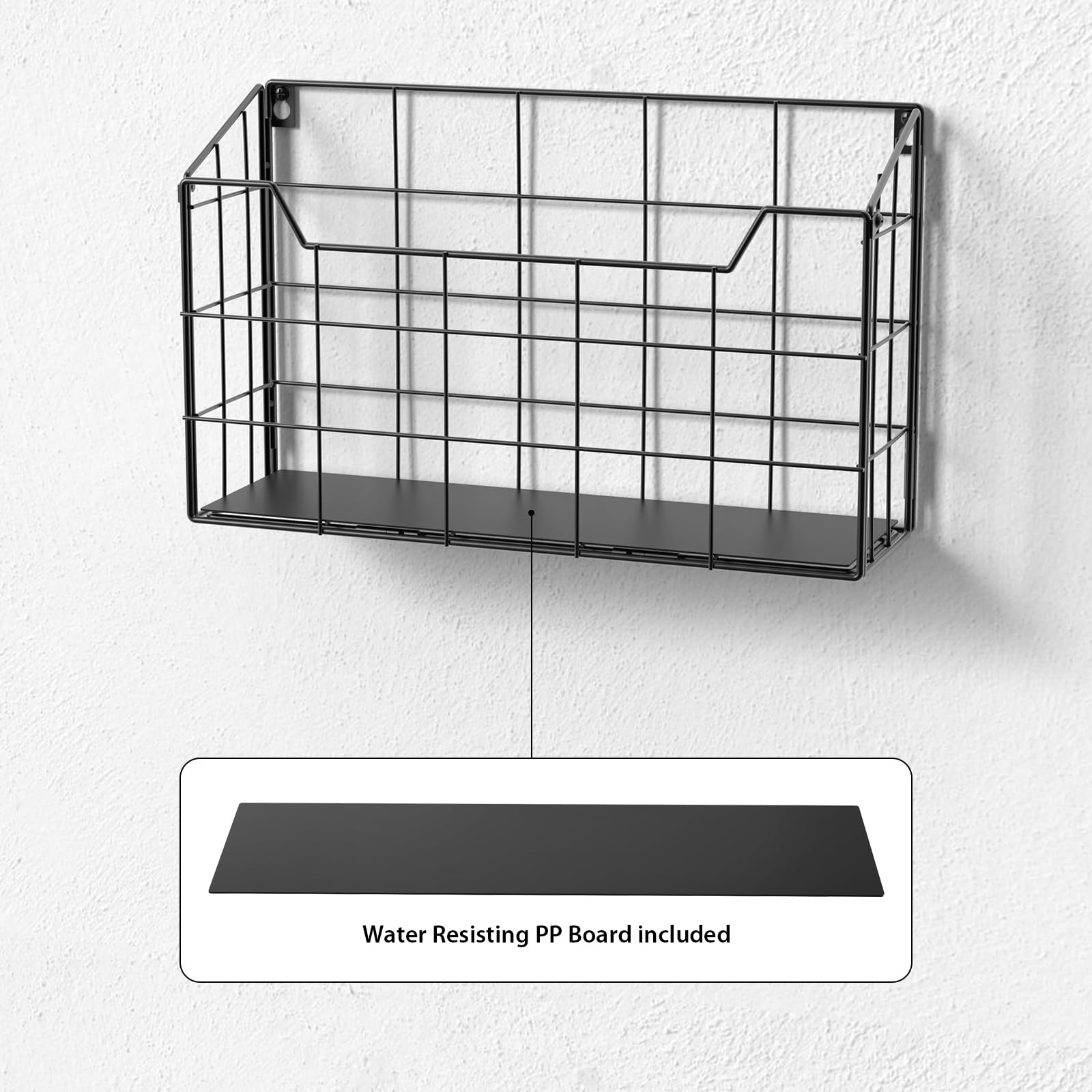 Univivi Wand-Organizer, Hängemappenhalter, Zeitschriftenhalter, Desktop-Aktenordner, Organizer für Dokumente, Papier, Post, Zuhause, Büro, 3 Stück
