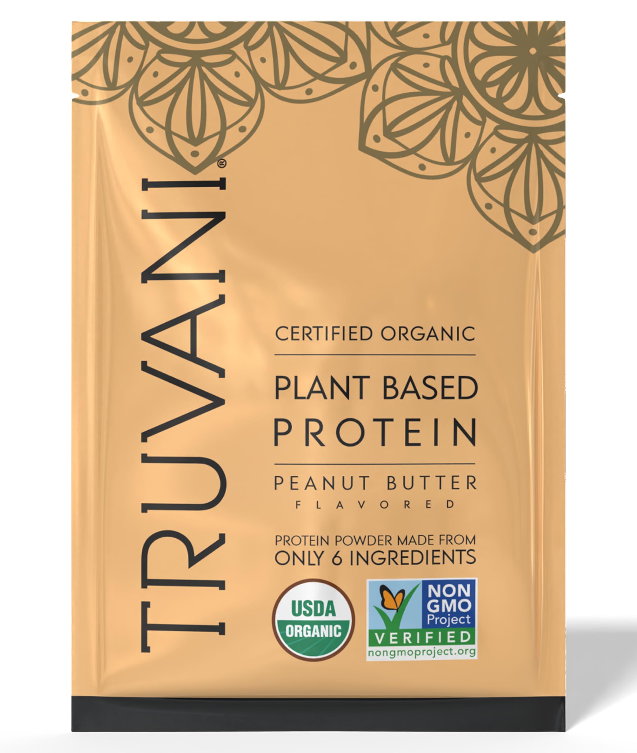 Vegan Pea Protein Powder | Peanut Butter | 32.7g Organic Plant Based Protein | 1 Serving | Keto | Gluten & Dairy Free | Low Carb | No Added Sugar