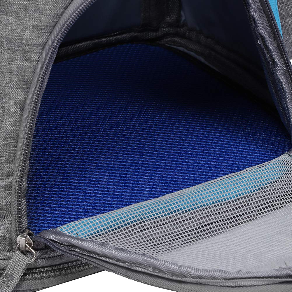 Zaino traspirante Zaino per animali domestici, borsa da viaggio per animali domestici Borsa pieghevole per animali, ecologica per cuccioli da viaggio all'aperto(Blue+grey)