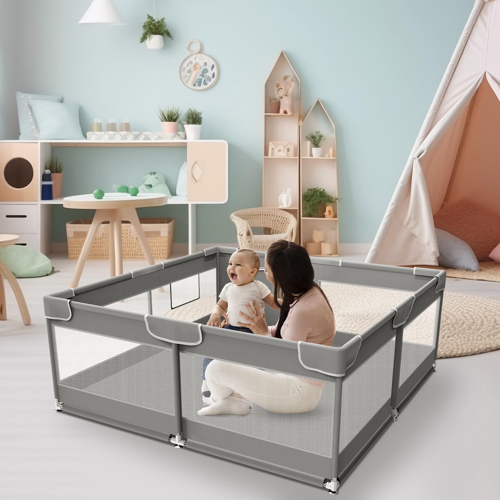 Foldable Baby Playpen Baby Playpen Large Play - Main Image