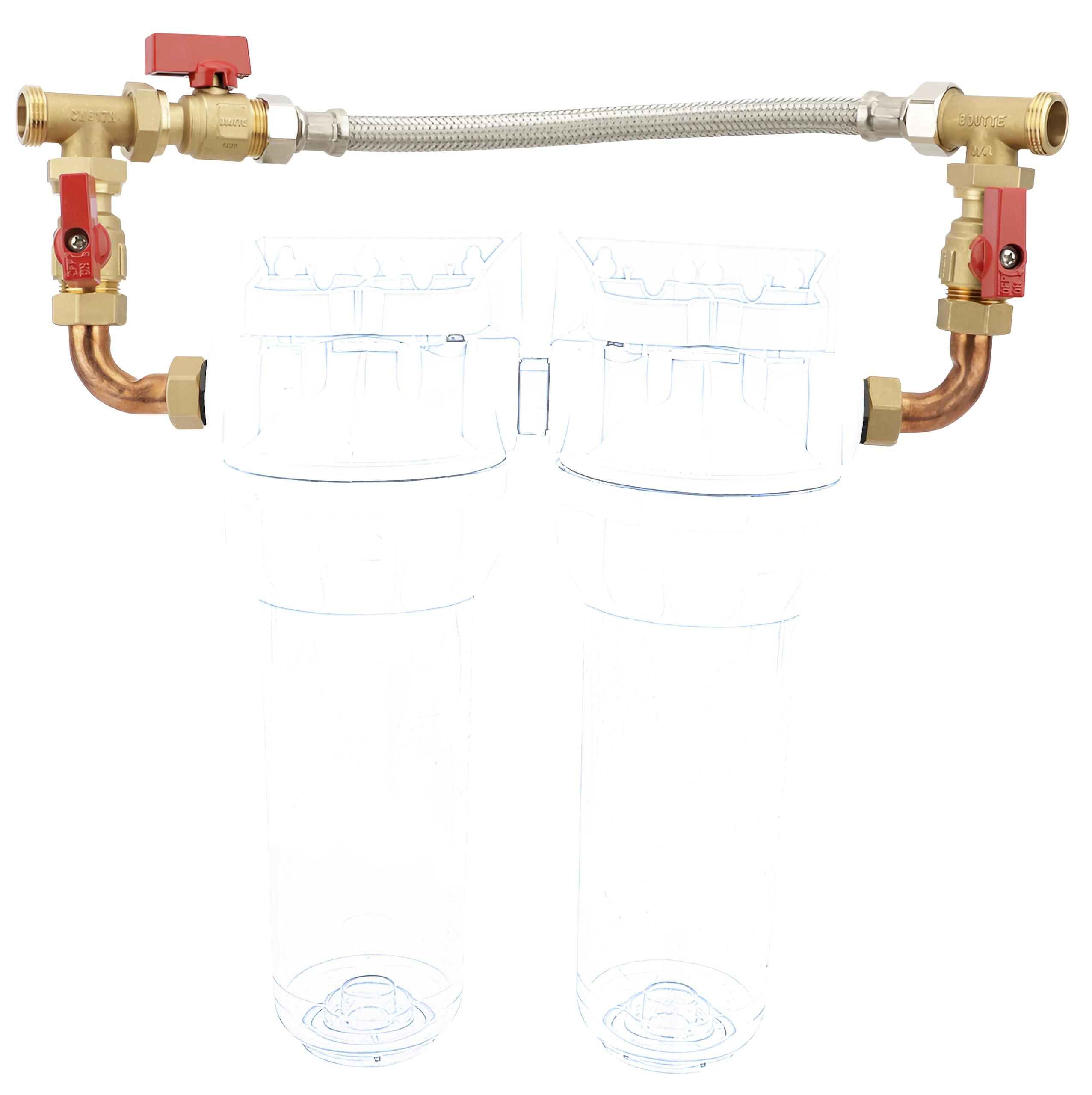 Boutté – By-Pass für Wasserfiltersystem | Abzweig-Set für Filterhalter