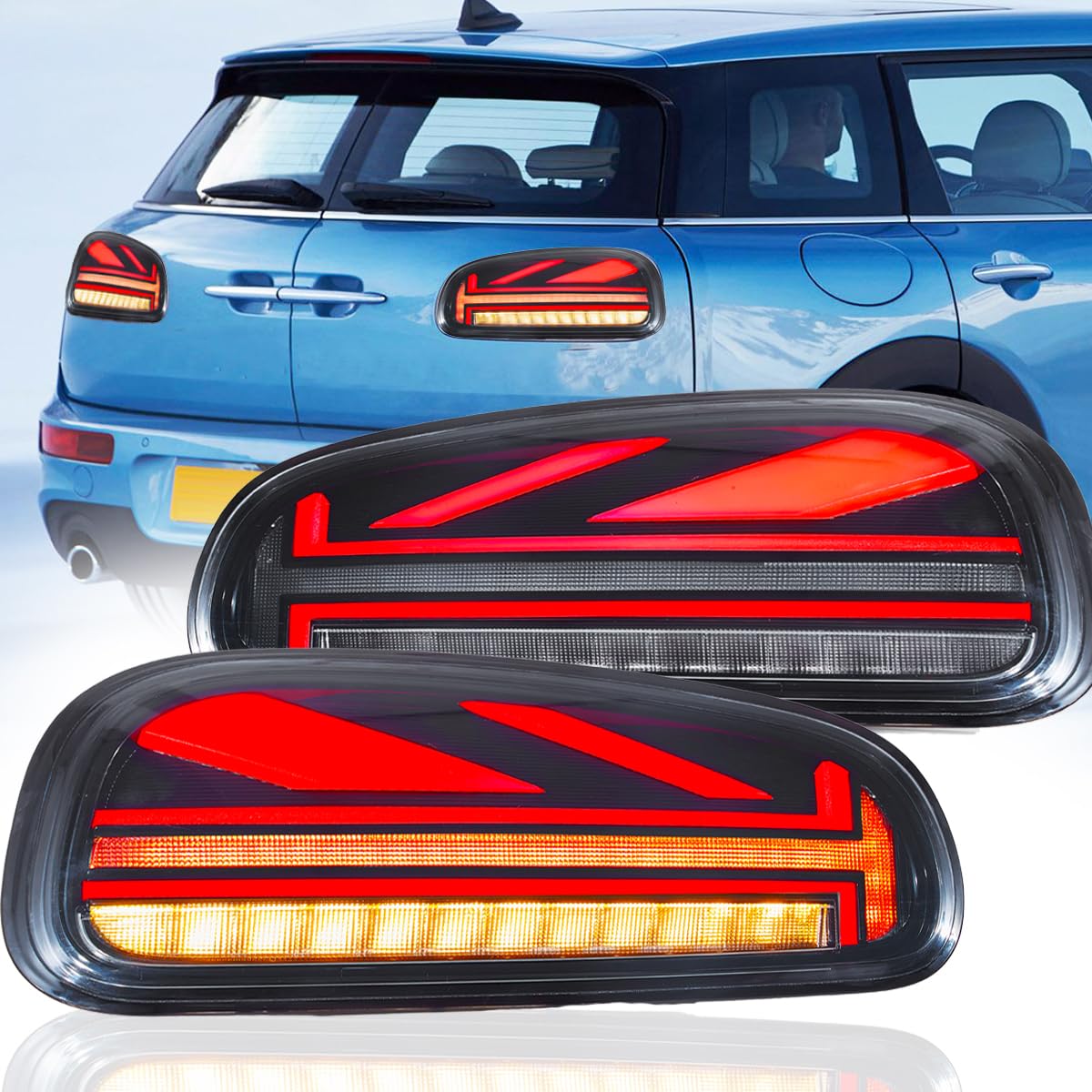 Fanali Posteriori VLAND LED Per Mini Clubman F54 2015-2023 - Dinamici, Omologati E, Rosso - Foto 5