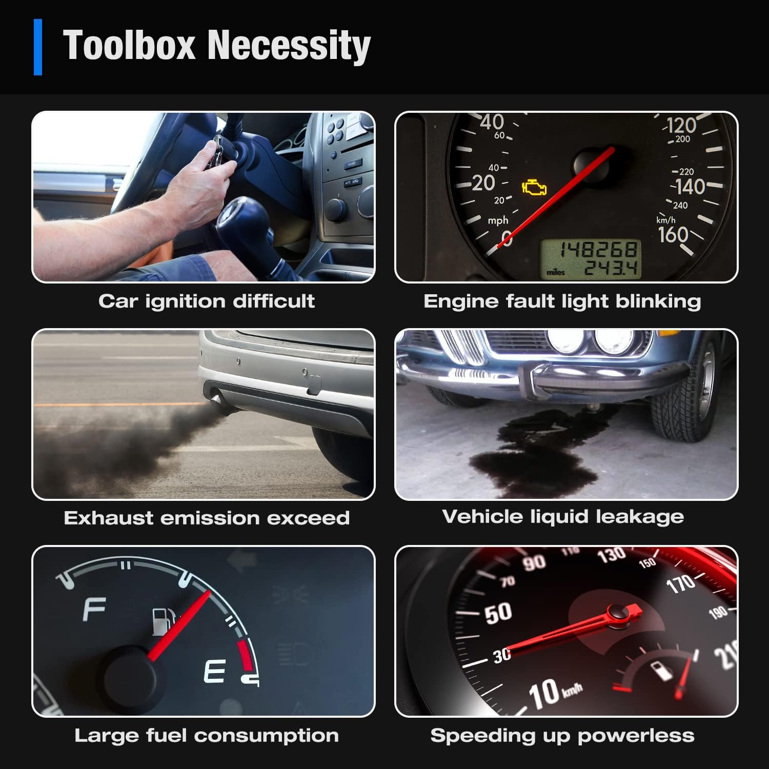 KONNWEI KW320 Car OBD2 Scanner Professional Code Reader Engine Fault Code Reader Scanner CAN Diagnostic Scan Tool for All OBD II Protocol Cars Since 1996