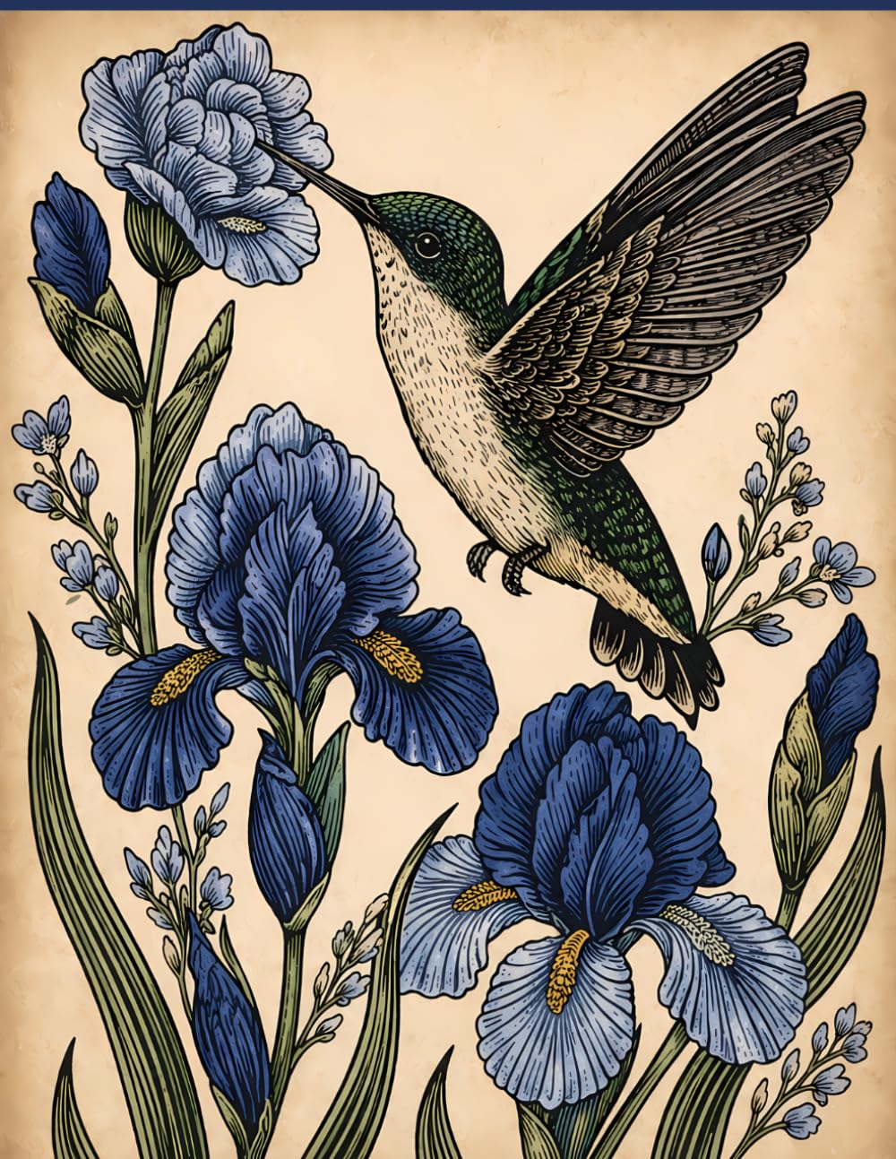 Petals & Wings Vintage Style Botanical Adult Coloring Book: Intricate Floral & Wildlife Designs for Relaxation and Creativity