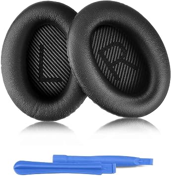 ELZO Ear Pads Replacement for Bose Quiet Comfort QC45 /QC35II / QC35 /QC25 / QC15 /QC2 / AE2 / AE2i / AE2w / SoundTrue/SoundLink Compatible Headphones Earphones Headphones Memory Foam PU Leather