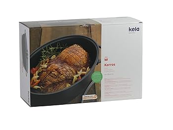 Amazon｜Kela ケラ 鍋 Kerros8.0L オーバル鍋 15153 ブラック