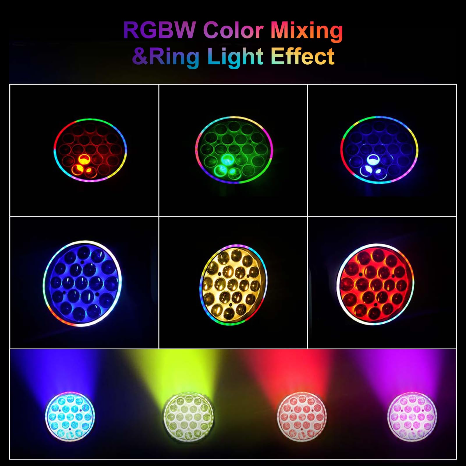 Amazon.co.jp: SHEHDS ムービングヘッドライト LED 19x15W RGBW 4in1