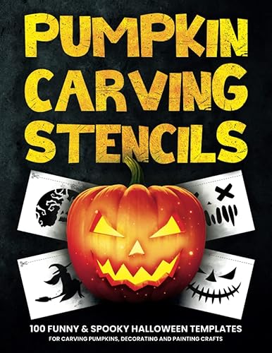 Pumpkin Carving Stencils: 100 Funny & Spooky Halloween Templates for