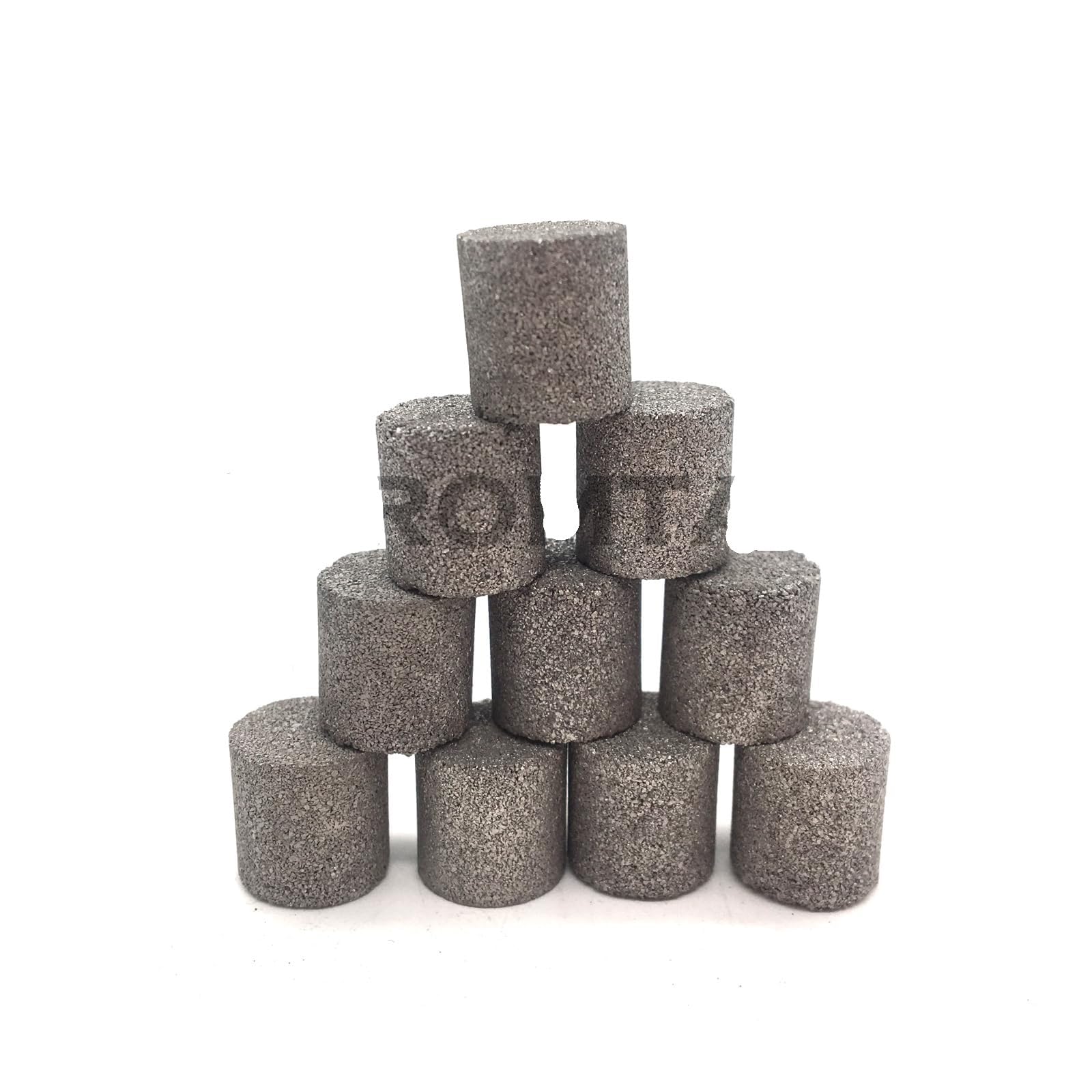 Blok filtracyjny ze spiekanego proszkiem metalu do podłoża anodowego i superkondensatora - niestandardowa kolumna filtracyjna z porowatego metalu mikronowego (10 mm x 10 mm) - 10 szt.
