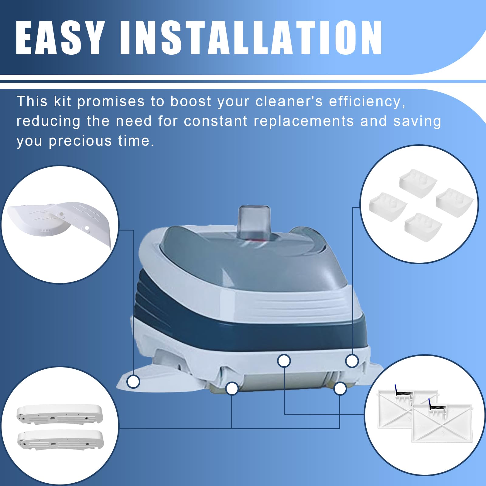 Ricambio Per Robot Piscina Kit Ala E Scarpe Di Ricambio Per Pulitore Piscina Hayward Navigatore - Originale Ricambio Pulitore Piscina Hayward