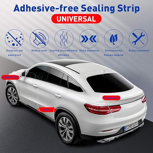 Miniatura 2 de Protectores de borde de puerta de automóvil, protector de sello de goma en forma de U, borde de puerta, protección para la mayoría de los