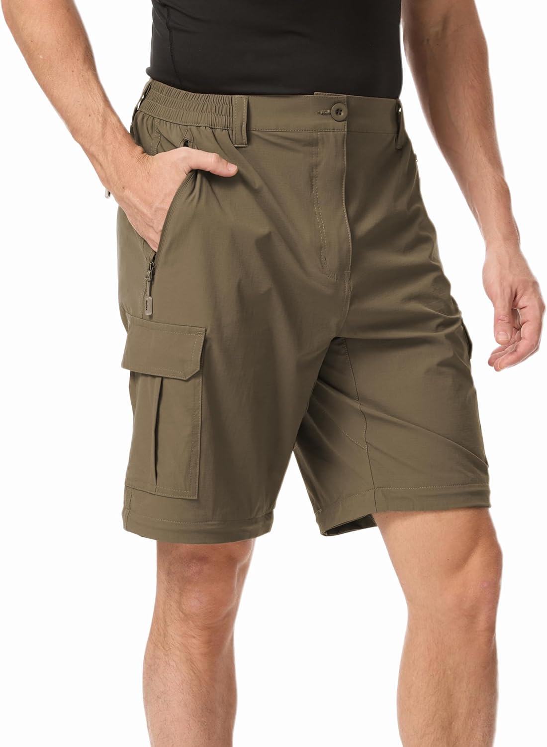 NATUVENIX Men's Convertible Hiking Pants Quick Dry Zip Off Cargo Lightweight Water Resistant Stretch Fishing Travel Outdoor