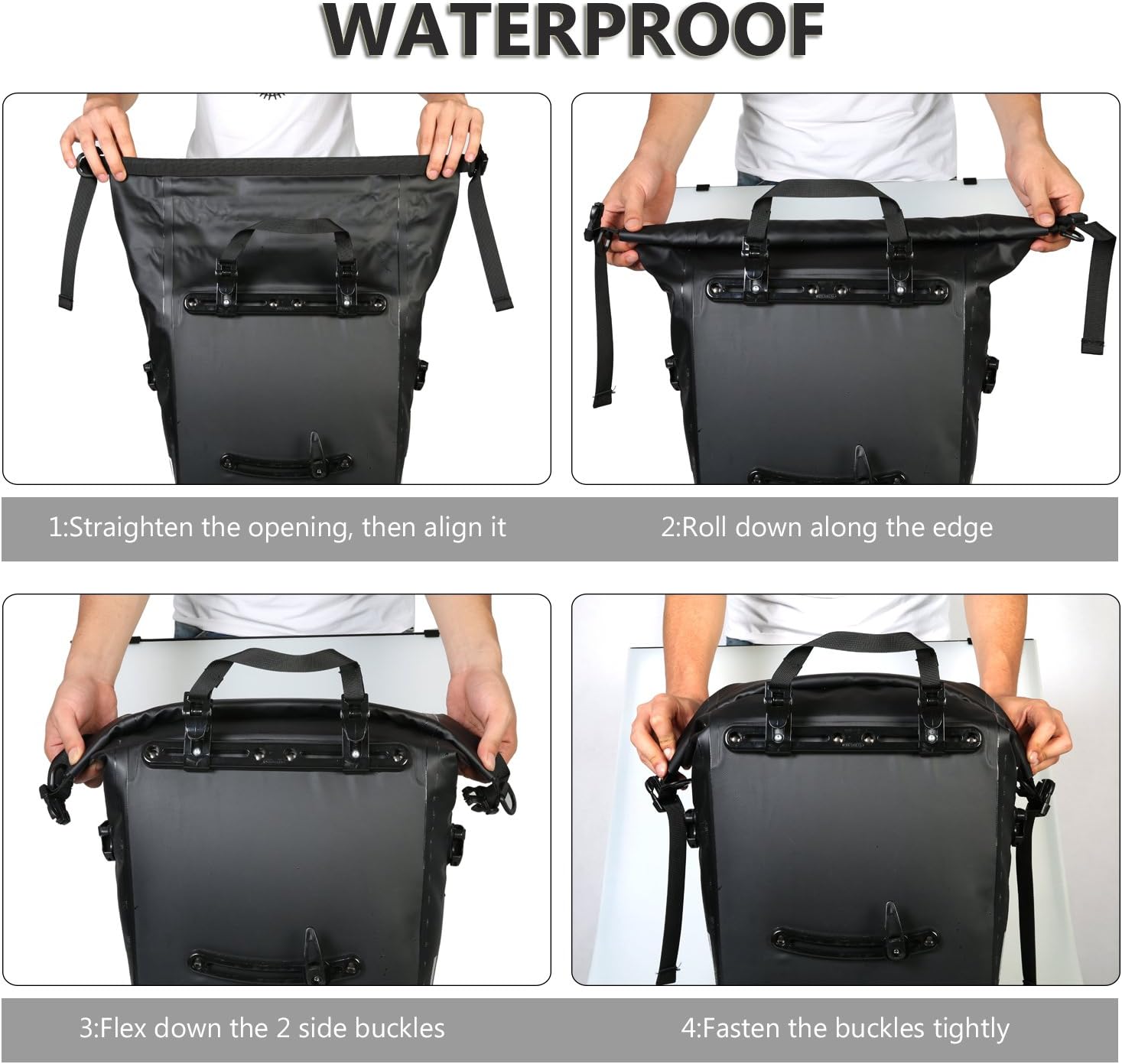 ArcEnCiel Bike Bag Bicycle Panniers Waterproof Rack Trunks Rear Seat Carrier Pack : Sports & Outdoors