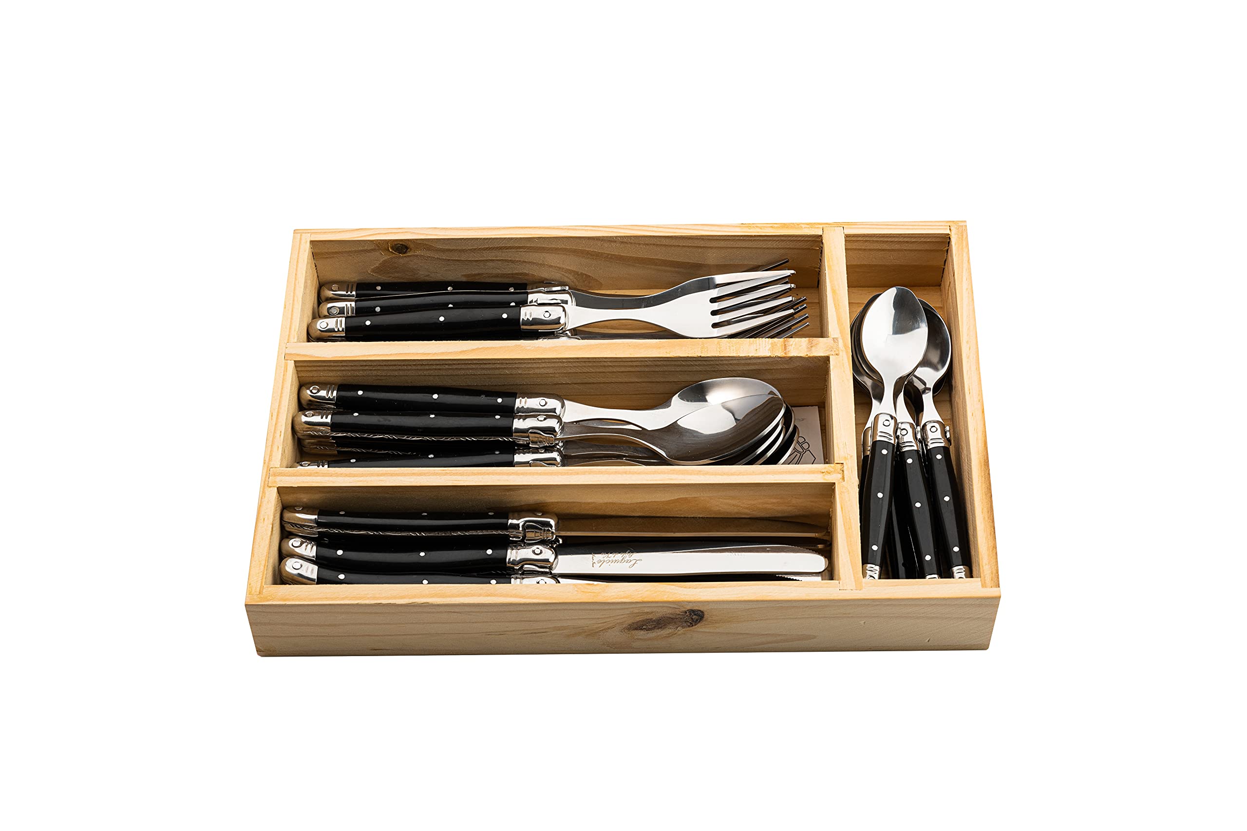 Laguiole Style de Vie Premium Line couvert zwart 24-delig (PrCouvZwart)