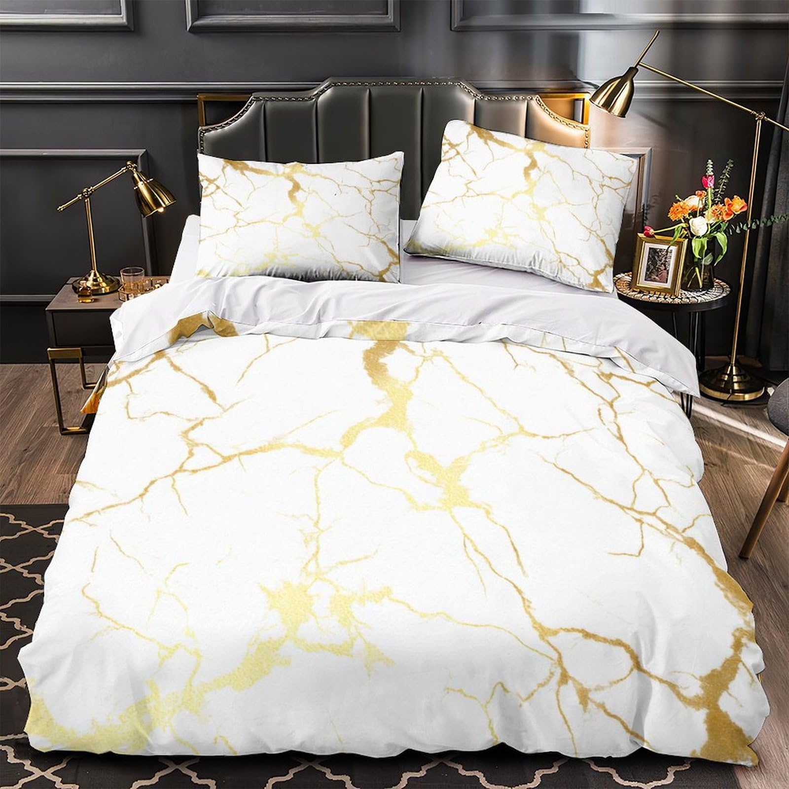 Housse de couette 3D effet paysage rural pour une ambiance de chambre chaleureuse