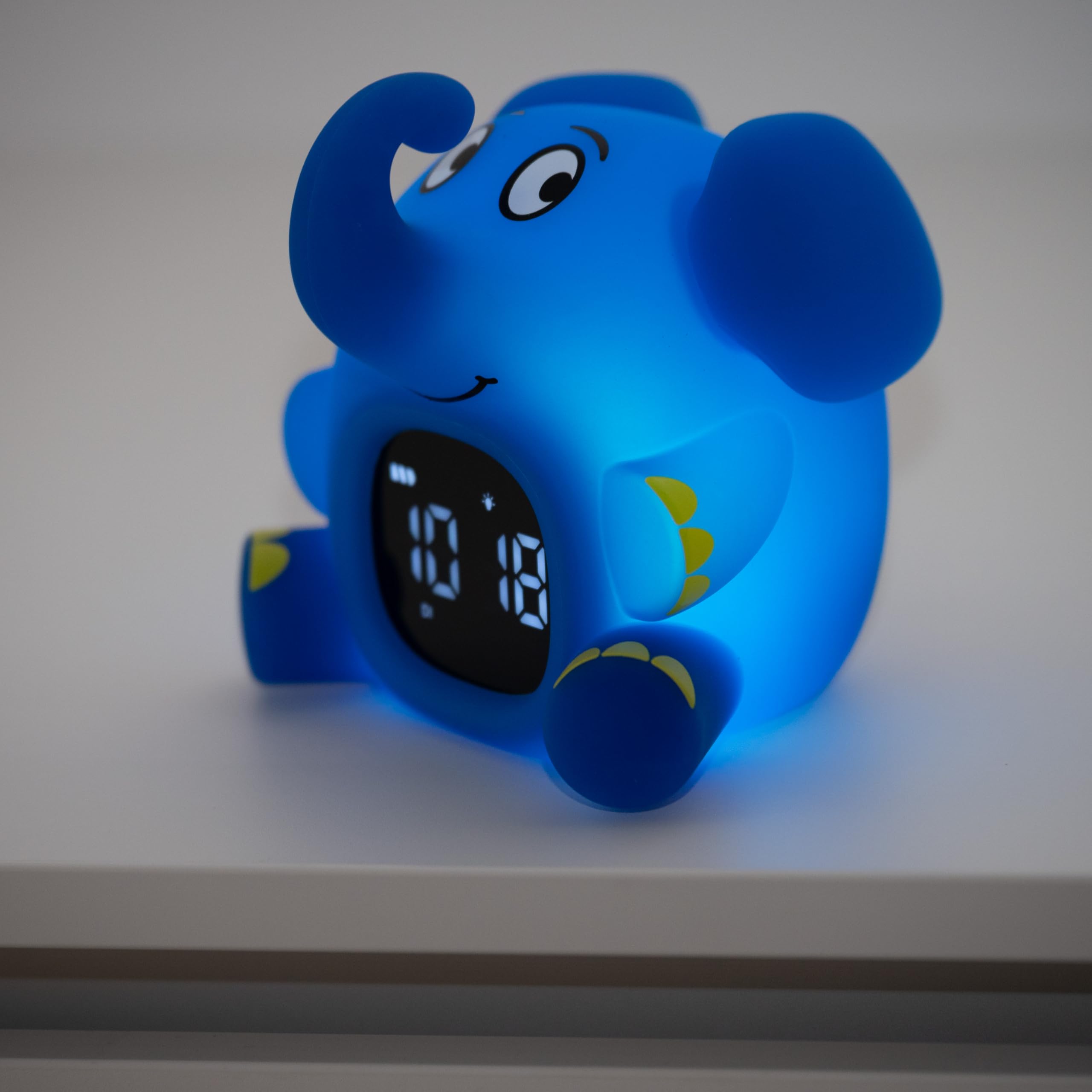 Bresser DieMaus Lichtwecker für Kinder Aufwachlicht Wecker Nachtlicht Elefant Silikon Schlummerfunktion