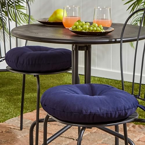 Miniatura 7 de South Pine Porch Juego de 2 cojines redondos para silla de bistró de 15 pulgadas, para exteriores, diseño floral rojo Aloha