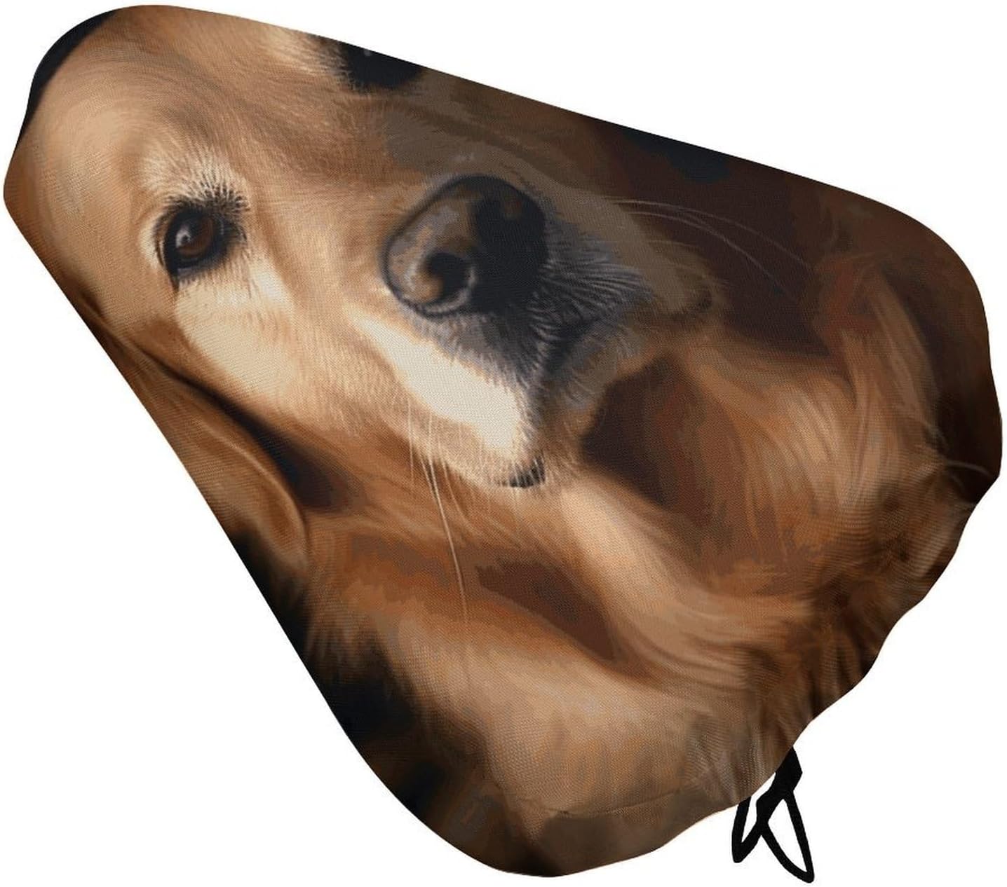 Golden Retriever Waterproof Bike Seat Cushion with Drawstring for Women Men Soft Padded Bicycle Seat Cover for Comfort Wide Road Bike Saddles Universal Fit for Mountain Exercise
