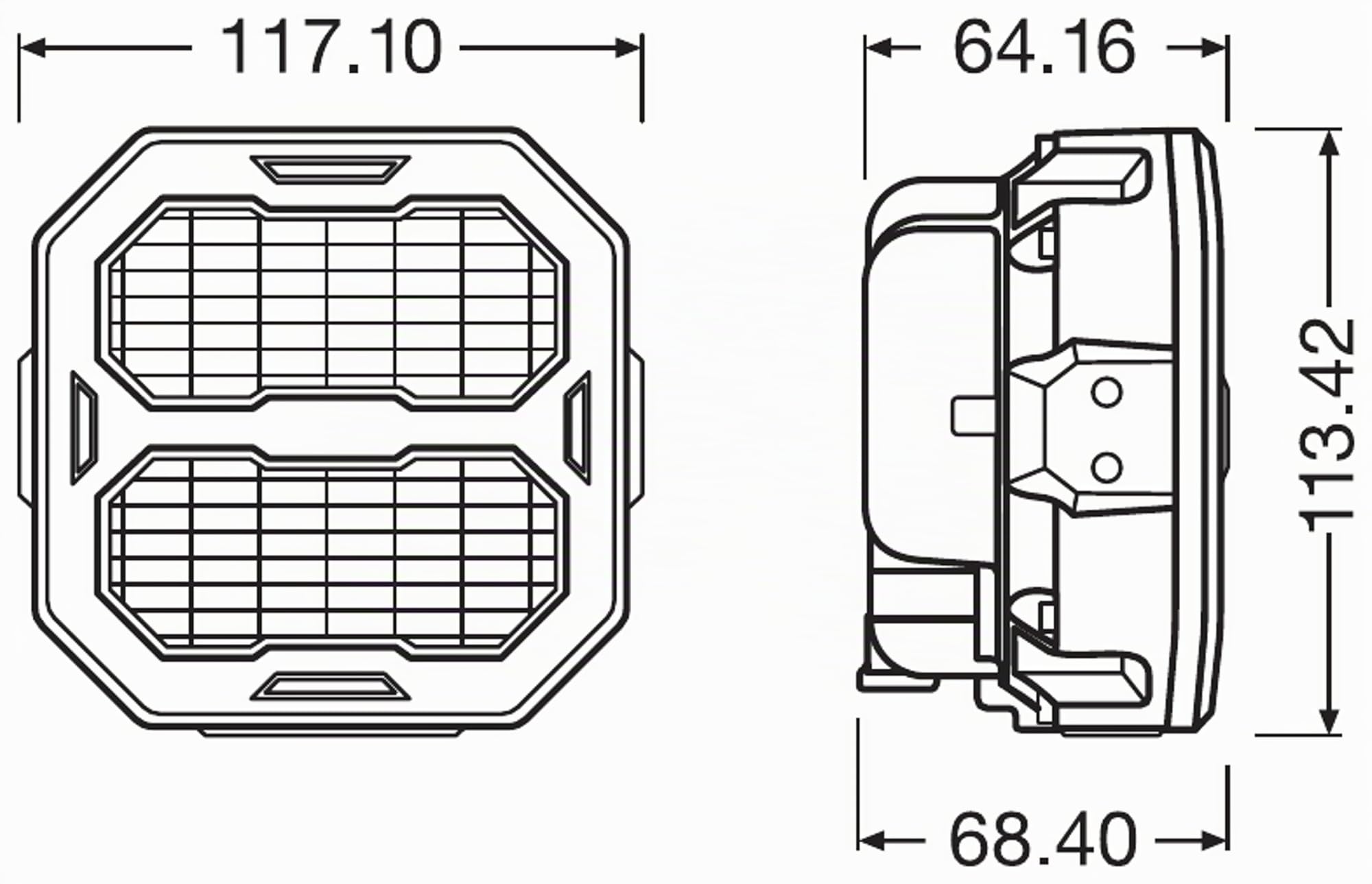OSRAM LEDriving® Cube PX4500 Flood, LEDPWL 109-FL, OFF ROAD, lampe de travail à LED, 4500 lumens, boîte pliante (1 lampe)