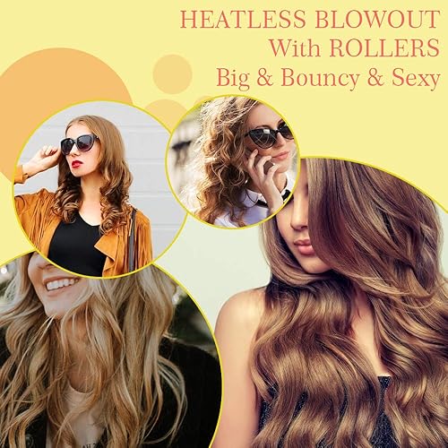 Miniatura 3 de Juego de rodillos de pelo de tamaño grande con agarre automático rizadores de pelo de estética rizadores de pelo de 3 pulgadas 3 tamaños de 18