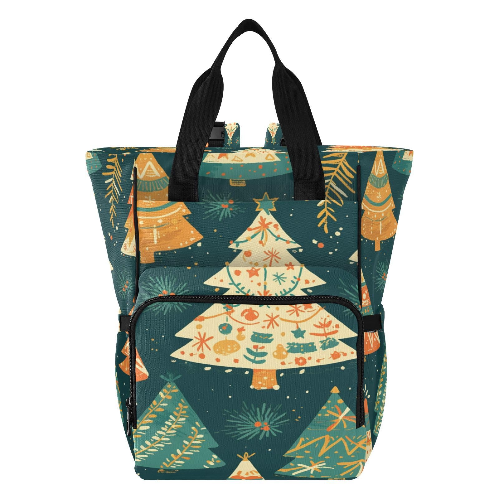 ÁRboles Dorados Vacaciones Festivas Mochilas de Pañales para Gran Capacidad Pañal Bolso Mochila para Viajar al Aire Libre Mamá y Papá